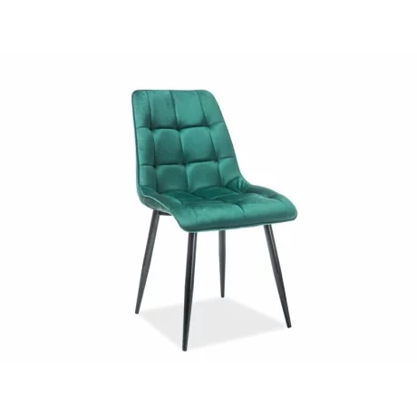 Scaun CHIC Catifea Cadru Negru/Verde BLUVEL 78