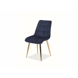 Scaun CHIC Catifea Cadru Gold/Navy Blue BLUVEL 86