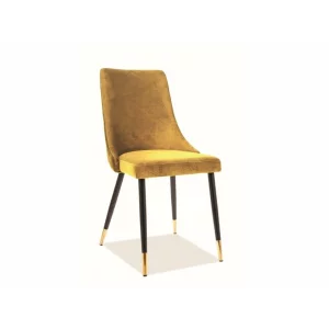 Scaun PIANO Catifea Negru/Cadru Gold/CURRY BLUVEL 68