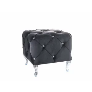 TABURET HESTIA K CATIFEA  NEGRU BLUVEL 19/ ARGINTIU