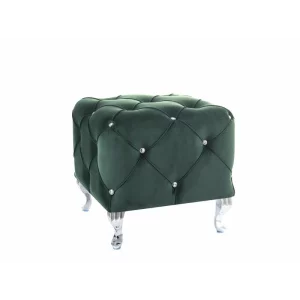 TABURET HESTIA K CATIFEA  VERDE BLUVEL 78/ ARGINTIU