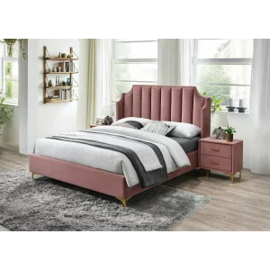 Pat MONAKO Catifea 160x200 Culoare Roz Antic/Tapiterie Gold BLUVEL 52
