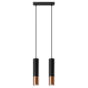 Lustra LOOPEZ 2 negru/copper