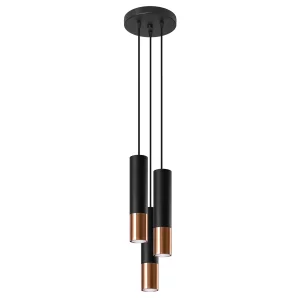 Lustra LOOPEZ 3P negru/copper