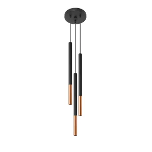 Lustra MOZAICA 3P negru/copper