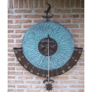 Statuie bronz Decor de perete mare cadran solar