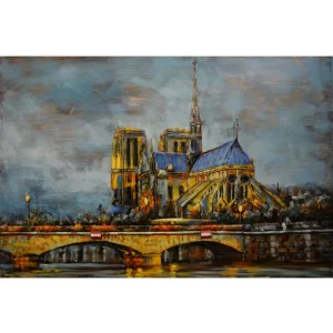 Tablou metalic 3d Notre Dame