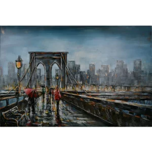 Tablou metalic 3d Podul Brooklyn