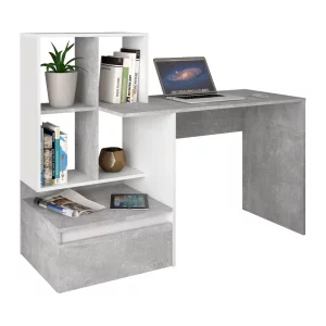 Masa PC, beton/alb, NEREO NEW