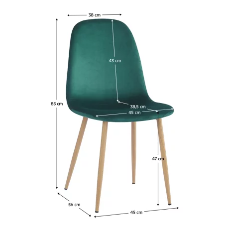 Scaun, tesatura de catifea smarald/fag, LEGA NEW