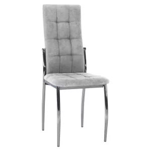 Scaun, tesatura gri/metal, ADORA 2 NEW