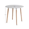 Masa dining, alb/fag, diametru 60 cm, ELCAN NEW TYP 1