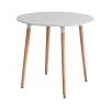 Masa dining, alb/fag, diametru 60 cm, ELCAN NEW TYP 1