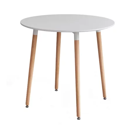 Masa dining, alb/fag, diametru 60 cm, ELCAN NEW TYP 1