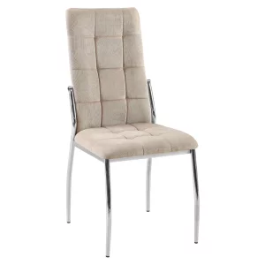 Scaun, tesatura maro/metal, ADORA 2 NEW