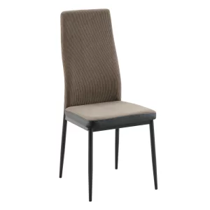 Scaun bucatarie, maro inchis/negru, ENRA NEW