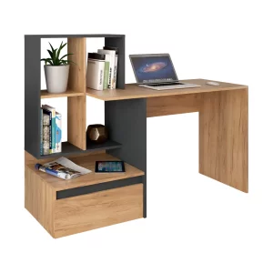 Masa PC, stejar craft auriu/grafit, EROSS NEW