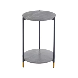 Masuta de cafea, marmura gri/negru, GAJAR