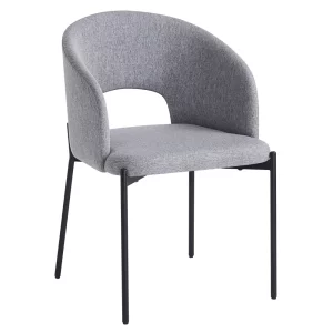 Scaun pentru sufragerie, gri/neagra, LONKA