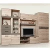 Ansamblu living, stejar san marino/latte extra lucios HG, ASSOR