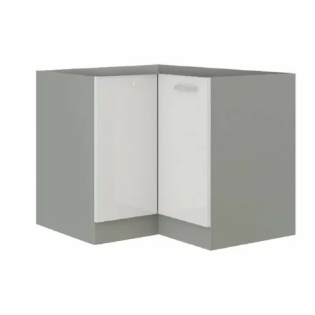 Cabinet inferior, alb extra lucios/gri, PRADO 90/90 DN BB