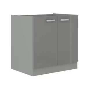 Cabinet inferior, gri extra lucios/gri, PRADO 80 D 2F BB