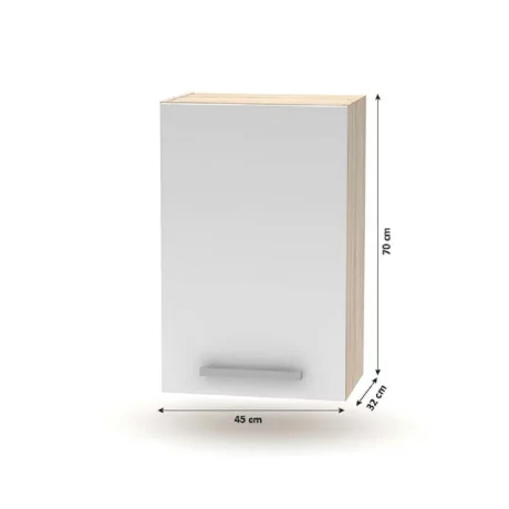 Cabinet superior 45 1DV, stejar sonoma/alb, NOVA PLUS NOPL-024-OH
