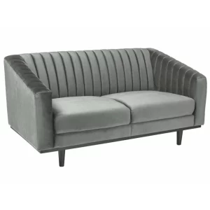 Canapea  ASPREY 2 Catifea Gri / WENGE