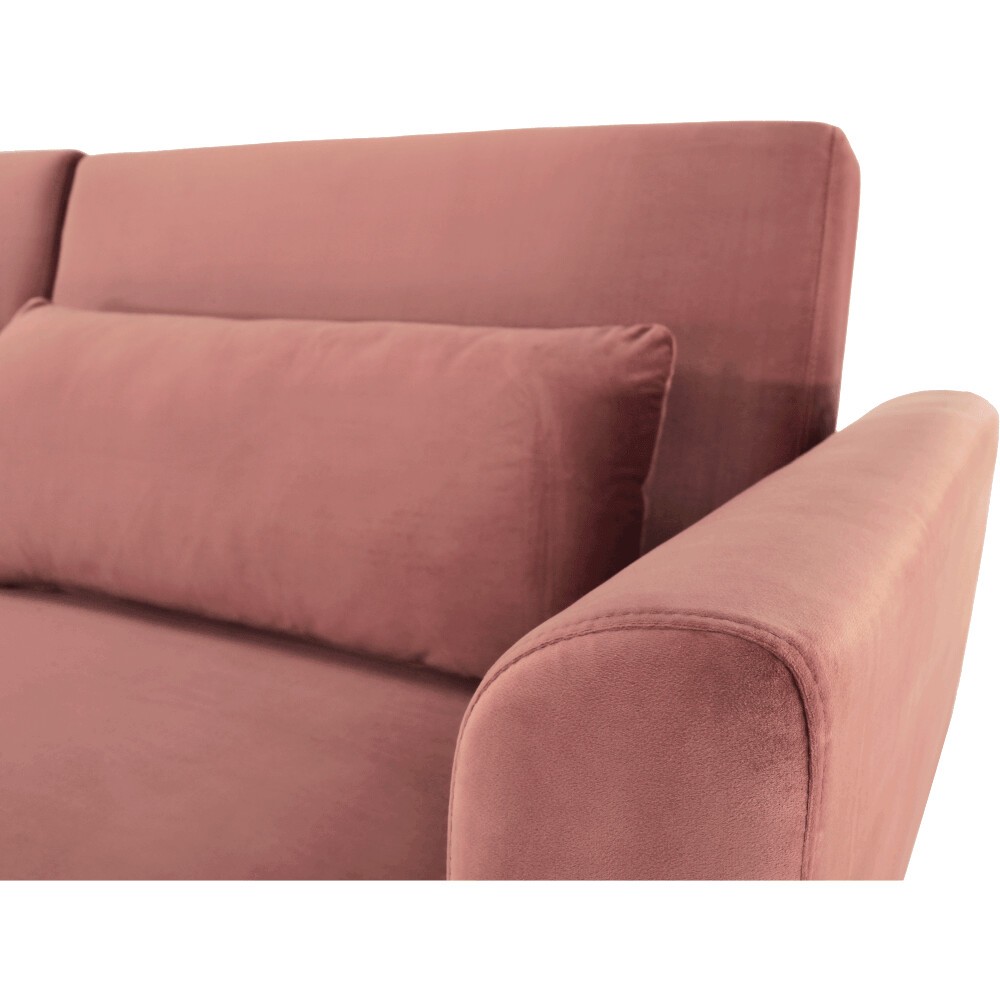 Inaccurate Dominant Tackle Canapea extensibila, catifea Velvet roz invechit/cromat-auriu, HORSTA - Legno Mobilier Inaccurate Dominant Tackle Canapea extensibila, catifea Velvet roz invechit/cromat-auriu, HORSTA - Legno Mobilier