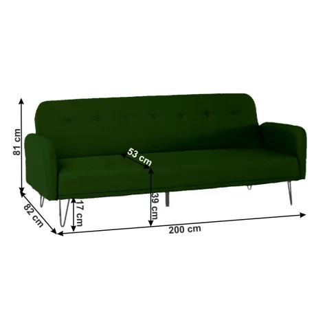Canapea extensibila, verde, PULSA