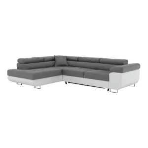 Coltar, alb/gri, model stanga, AMARETO NEW