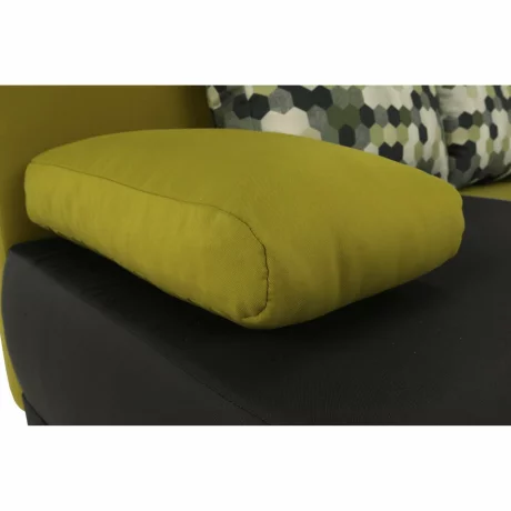 Canapea extensibila,  gri/verde/perne cu model, SPIKER