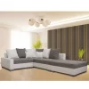 Coltar, piele ecologica alb/gri, model dreapta, PETRANA NEW
