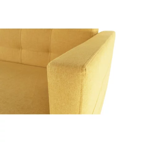 Canapea tapitat 3 locuri, material textil mustar, AMEDIA