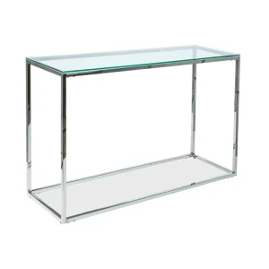 Consola HILTON C TRANSPARENT/Argintiu 120X40