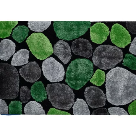 Covor 120x180 cm, verde/gri/negru, PEBBLE TYP 1