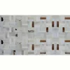 Covor de lux din piele, alb/gri/maro, patchwork, 170x240, PIELE DE VITa TYP 1