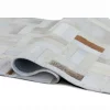 Covor de lux din piele, alb/gri/maro, patchwork, 170x240, PIELE DE VITa TYP 1