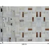 Covor de lux din piele, alb/gri/maro, patchwork, 170x240, PIELE DE VITa TYP 1