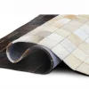 Covor de lux din piele, alb/maro/negru, patchwork, 200x300, PIELE DE VITa TYP 7
