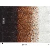 Covor de lux din piele, alb/maro/negru, patchwork, 200x300, PIELE DE VITa TYP 7