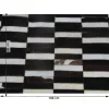 Covor de lux din piele, maro/negru/alb, patchwork, 120x180, PIELE DE VITA TIP 6