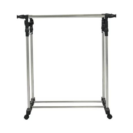 Cuier mobil, inox + plastic negru, ALEXO
