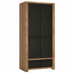 Cuier, stejar lefkas inchis / negru mat, LUCITA HAVS02
