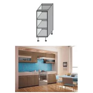 Dulap bucatarie cu polite, rigoleto dark+light/wenge, JURA NEW I DO-20