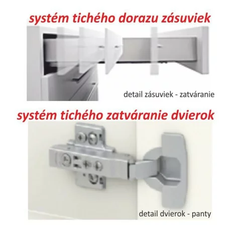 Dulap inferior cu 3 sertare, stejar sonoma/alb, LINE D60S3