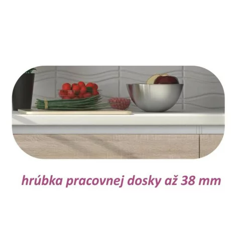 Dulap inferior cu 3 sertare, stejar sonoma/alb, LINE D60S3