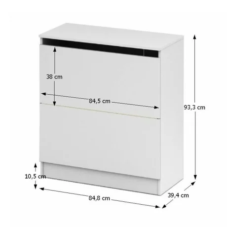Dulap pentru perne si plapume, alb, BETTY 2 BE-02-040