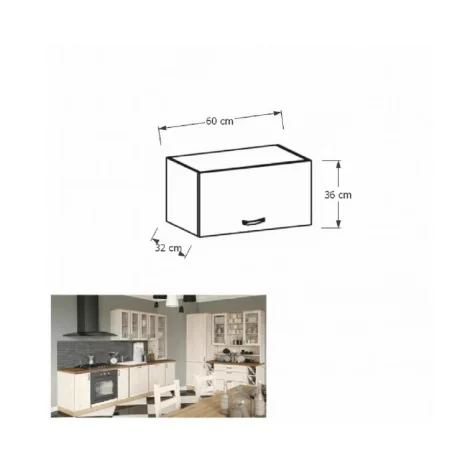 Dulap superior, alb/pin nordic, ROYAL G60KN