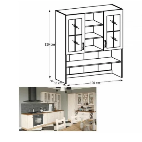 Extensie combinata, alb/pin nordic, ROYAL K120